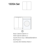 Havana Sable Walnut Laundry Kit 1305x600x2100 LA-1305A-HASW
