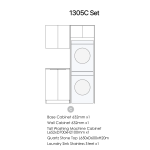 Havana Sable Walnut Laundry Kit 1305x600x2100 LA-1305C-HASW