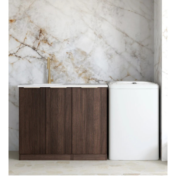 Havana Sable Walnut Base Laundry Cabinet with Stone Top and Sink 1060x600x900 LA-1060-HASW