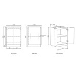 Black Oak Laundry and Kitchen Cabinet 1715A Set 1715x600x2100