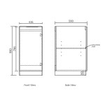 BLACK OAK BASE LAUNDRY CABINET WITH STONE TOP AND SINK    LA-1060-BYB