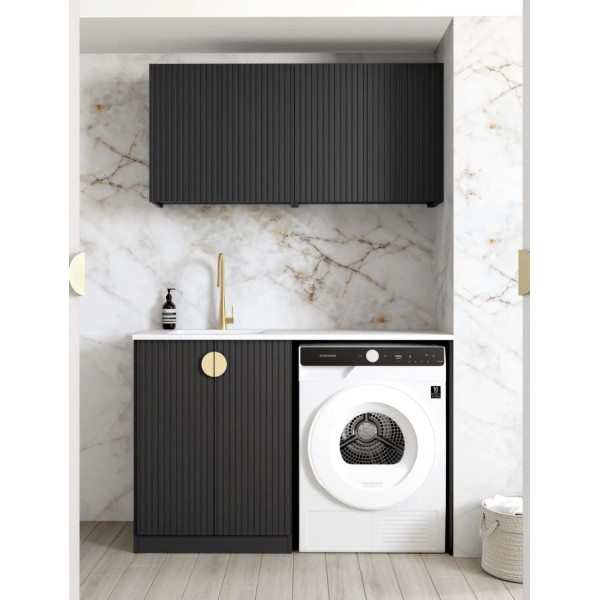 Black Oak Laundry Cabinet LA-1305B set