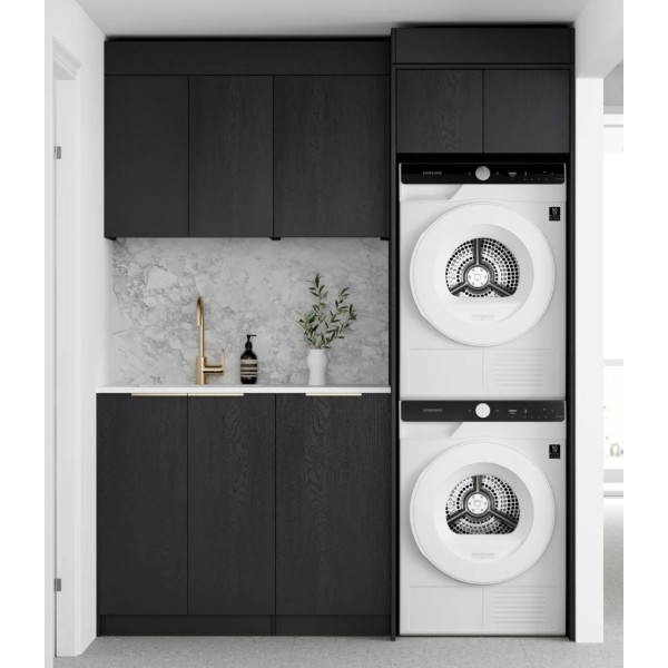 Black Oak Laundry and Kitchen Cabinet 1715c Set 1715x600x210mm
