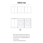 Noosa White Laundry Kit 1960x600x2100    LA-1960B-NSW