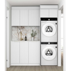 Noosa White Laundry Kit 1715x600x2100   LA-1715C-NSW