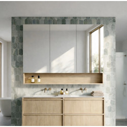 Clark Plywood Mirror Cabinet Sandy Oak Matte LK-CLMC1200-SO