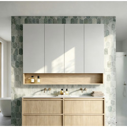 Clark Plywood Mirror Cabinet Sandy Oak Matte LK-CLMC1500-SO