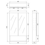 Clark Plywood Mirror Cabinet Sandy Oak Matte LK-CLMC600-SO Clark Plywood Mirror Cabinet Sandy Oak Matte LK-CLMC600-SO