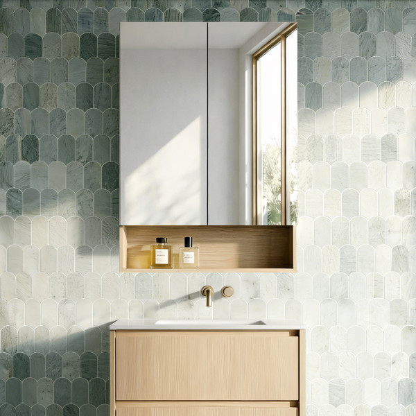Clark Plywood Mirror Cabinet Sandy Oak Matte LK-CLMC600-SO Clark Plywood Mirror Cabinet Sandy Oak Matte LK-CLMC600-SO