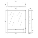 Clark Plywood Mirror Cabinet Sandy Oak Matte LK-CLMC750-SO Clark Plywood Mirror Cabinet Sandy Oak Matte LK-CLMC750-SO