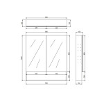 Clark Plywood Mirror Cabinet Mocha Oak Matte LK-CLMC900-MO