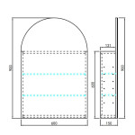 Allison Arch 3Lights PVC Shaving Cabinets LK-MAARSV6090 Allison Arch 3Lights PVC Shaving Cabinets LK-MAARSV6090