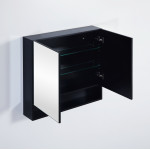 Fremantle Shaving Cabinet / Matte Black 750*750*150mm