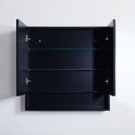 Fremantle Shaving Cabinet / Matte Black 750*750*150mm
