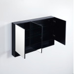 Fremantle Shaving Cabinet / Matte Black 1500*750*150mm