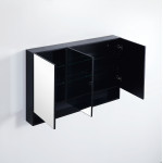 Fremantle Shaving Cabinet / Matte Black 1200*750*150mm