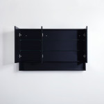 Fremantle Shaving Cabinet / Matte Black 1200*750*150mm