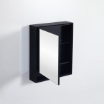 PE shaving cabinet-matte black 600,750,900,1200,1500mm