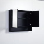 PE shaving cabinet-matte black 600,750,900,1200,1500mm