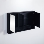 PE shaving cabinet-matte black 600,750,900,1200,1500mm