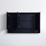 PE shaving cabinet-matte black 600,750,900,1200,1500mm