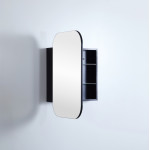 Olivia Shaving Cabinet - Matte Black 400*900mm