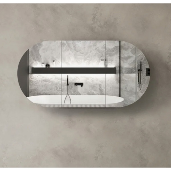 Bondi Black Oak Shaving Cabinet 1800x900