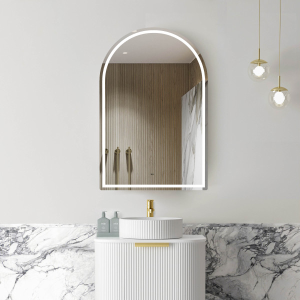 LED Archie 900(H)x600(W) Natural Oak Shaving Cabinet - Premium Edition