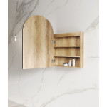 LED Archie 900(H)x600(W) Natural Oak Shaving Cabinet - Premium Edition