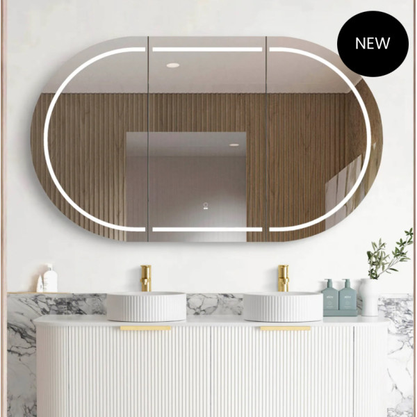 LED Bondi 1500(W)x900(H) White Shaving Cabinet - Premium Edition