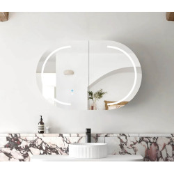 LED Bondi 900(W)x600(H) Natural Oak Shaving Cabinet - Premium Edition