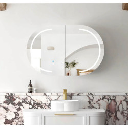 LED Bondi 900(W)x600(H) White Shaving Cabinet - Premium Edition