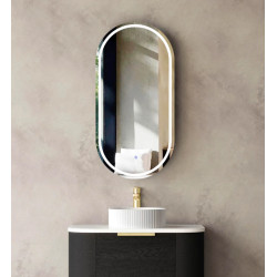 LED Noosa 900(H)x450(W) Shaving Cabinet - White\Black\Oak 3 colors