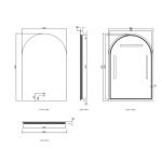 LED Archie 1200x800 Frameless Mirror
