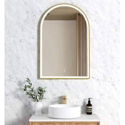 LED Archie gold metal frame mirror 900*600 LED-AR9060G