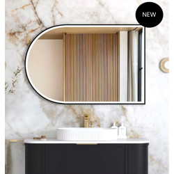 LED Archie 1200X800 Black Metal Frame Mirror