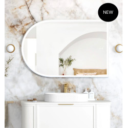 LED Archie 1200x800 White Metal Frame Mirror / 3 colors