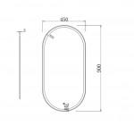 LED NOOSA FRAMED MIRROR BLACK  LED-MF9045BT