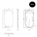 LED Noosa 1500(W)x750(H) Frameless Mirror - Install Horizontal or Vertical