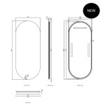 LED Noosa 1800(W)x750(H) Frameless Mirror - Install Horizontal or Vertical