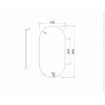 LED OVAL MIRROR 900X450MM