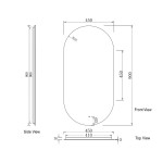 Noosa LED Oval Tuffi Glass Anti Fog Mirror 900*450
