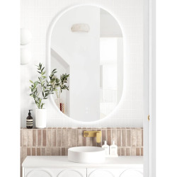 LED Noosa 900(H)x600(W) Frameless Mirror - Install Horizontal or Vertical