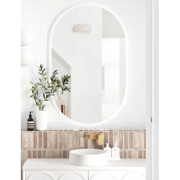 LED Noosa 900(H)x600(W) Frameless Mirror - Install Horizontal or Vertical