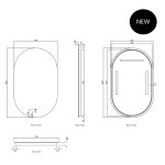 LED Noosa 1200(W)x750(H) White Metal Frame Mirror- Install Horizontal or Vertical