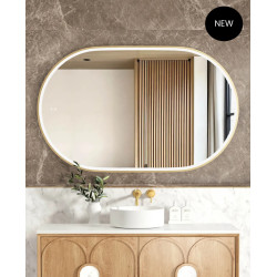 LED Noosa 1200(W)x750(H) Gold Metal Frame Mirror- Install Horizontal or Vertical