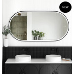 LED Noosa 1500(W)x750(H) White Metal Frame Mirror- Install Horizontal or Vertical