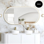 LED Noosa 1500(W)x750(H) White Metal Frame Mirror- Install Horizontal or Vertical