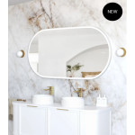LED Noosa 1500(W)x750(H) White Metal Frame Mirror- Install Horizontal or Vertical