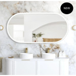 LED Noosa 1500(W)x750(H) White Metal Frame Mirror- Install Horizontal or Vertical